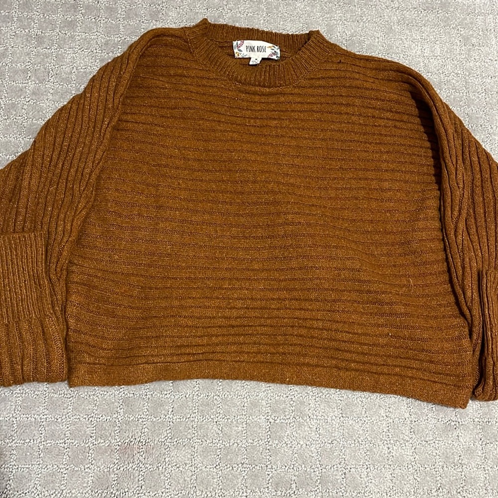 Orange Cropped Sweater